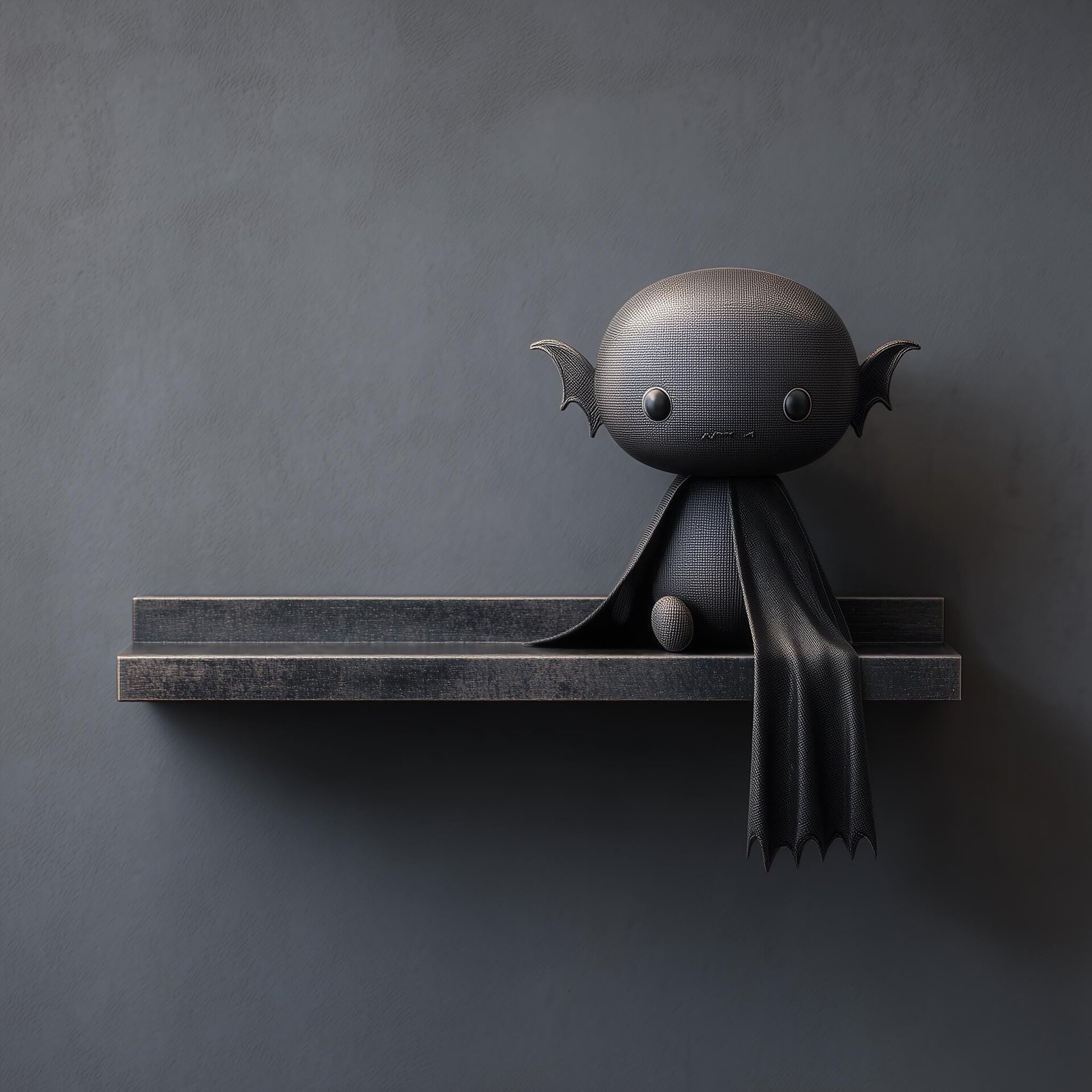 Étagère Murale Chauve-Souris Vampire Imprimée en 3D | Console Flottante Fantaisie Sombre Mignonne | Accent Déco Gothique pour Chambre, Setup Gaming et Bureau