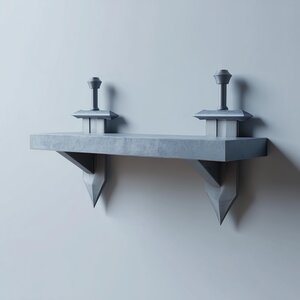 Étagère Murale Épée Fantastique Imprimée en 3D | Étagère Flottante Minimaliste avec Supports en Forme de Lame Stylisée | Accent Déco Moderne pour Salle de Jeux et Décor Médiéval
