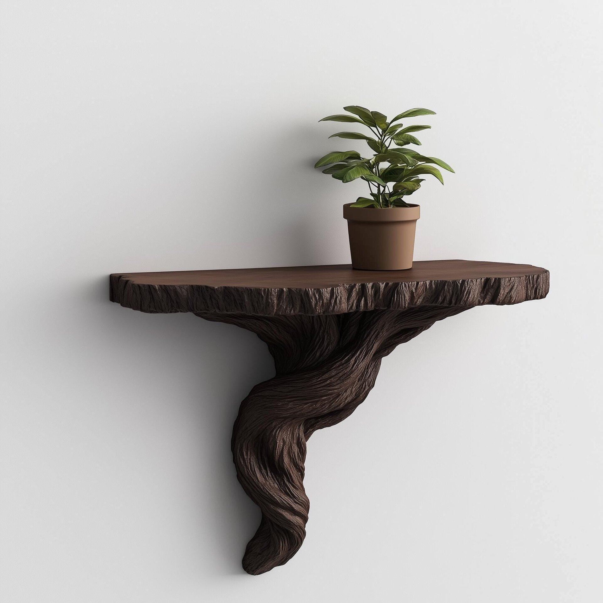 Étagère Murale Racine d'Arbre | Étagère Organique Imprimée en 3D | Étagère Flottante pour Plantes