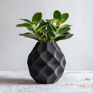 Vase Géométrique Imprimé en 3D | Fleurs Séchées | Jardinière Facettée Moderne
