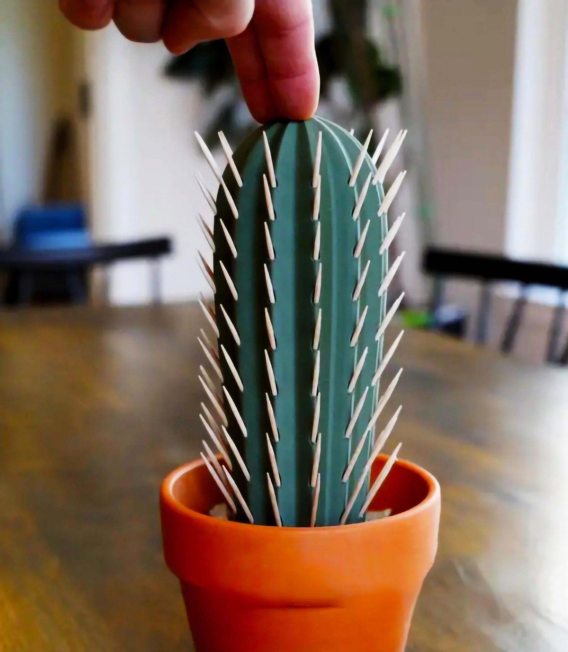 Porte-Cure-Dents Cactus | Accessoire de Table Unique Imprimé en 3D | Distributeur de Cure-Dents pour Plateaux de Fromages et Fruits | Déco Cuisine Fun, Idée Cadeau