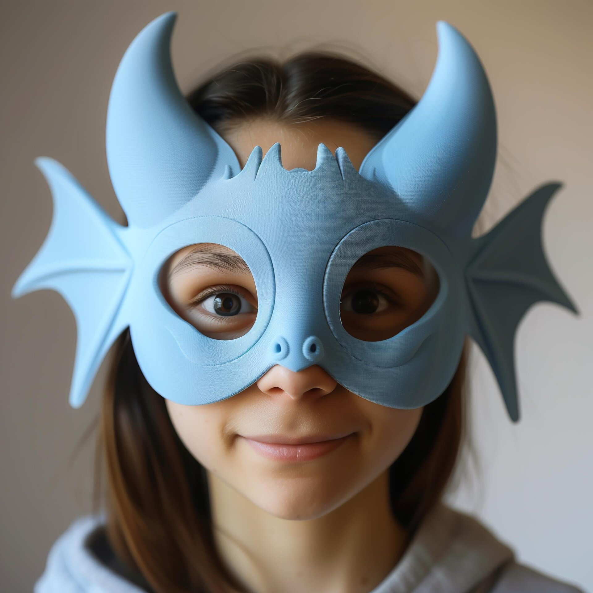 Masque de Dragon Imprimé en 3D | Pièce Faciale Cosplay Fantastique et Ludique | Accessoire de Costume Créature Cornue pour Adultes, Soirées, Festivals et Événements