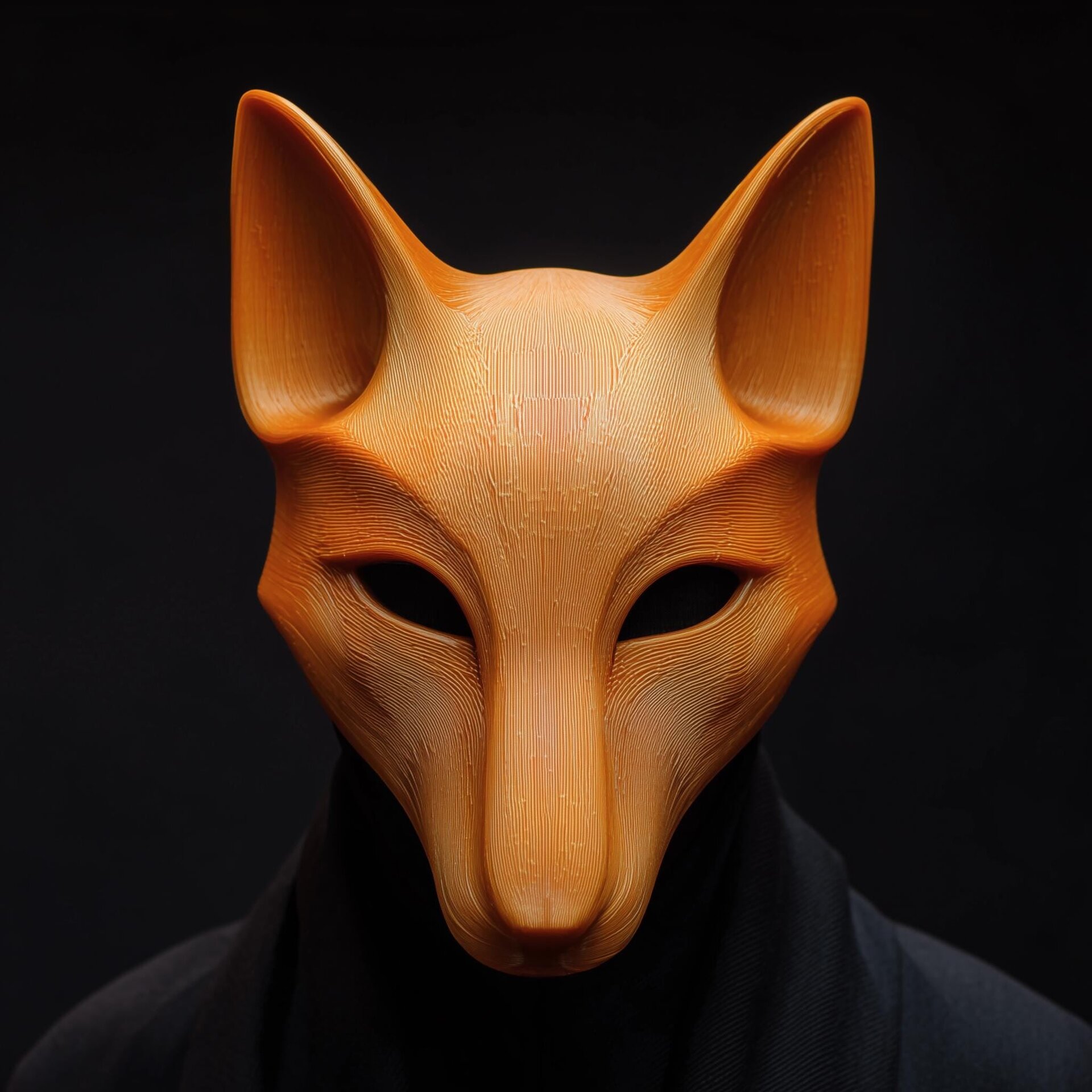 Masque Renard Imprimé en 3D | Sculpture Faciale Animale Moderne | Accessoire Cosplay Unique pour Adultes