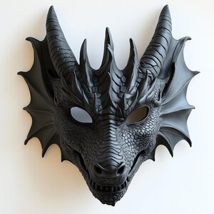 Masque de Dragon Fantastique Imprimé en 3D | Masque Cosplay Fantastique | Costume de Créature Mythique | Ajustement Réglable