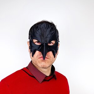 Masque de Corbeau Imprimé en 3D | Masque de Guerrier Oiseau Gothique | Masque à Bec Cosplay Fantasy Médecin de la Peste
