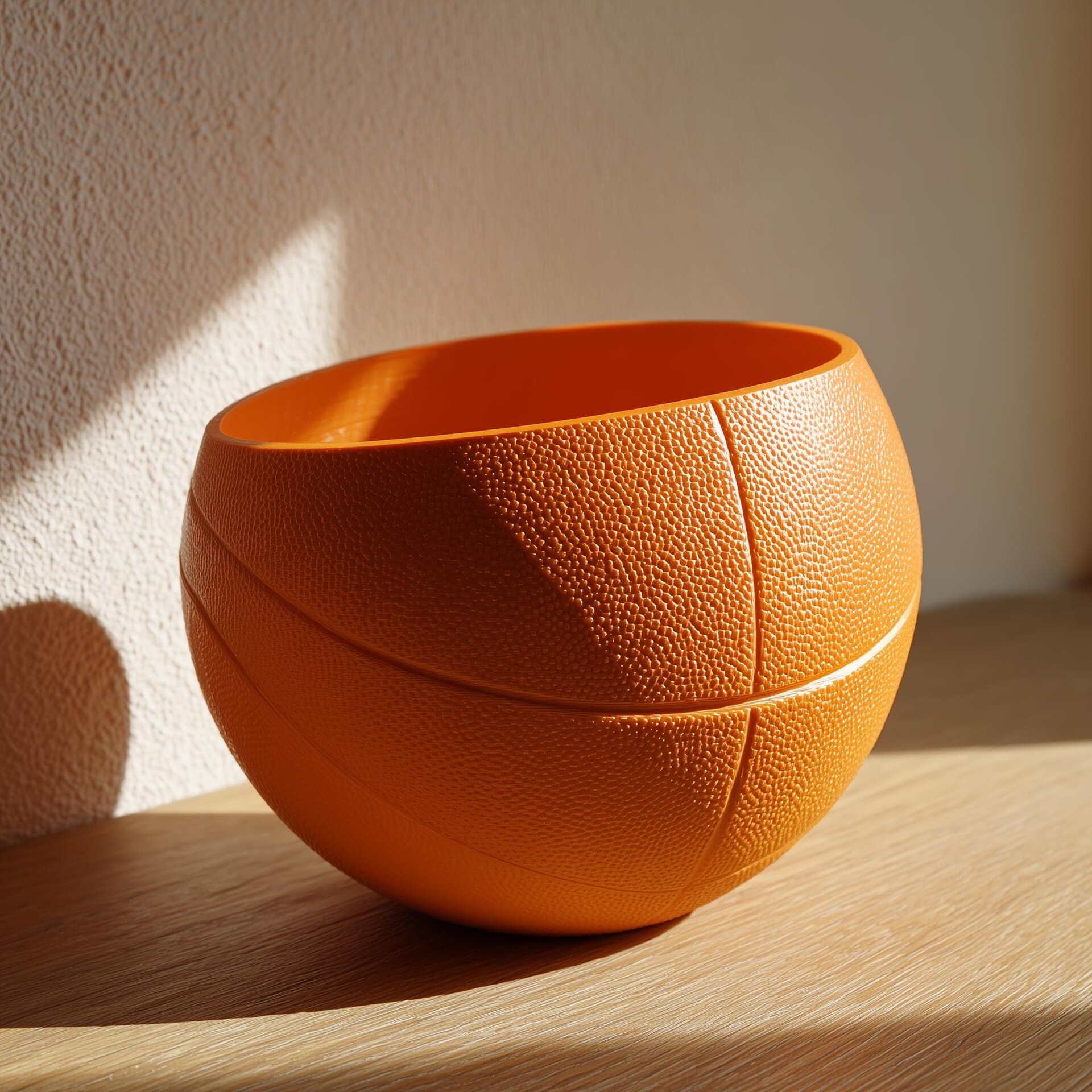 Bol Ballon de Basket Imprimé en 3D Coupelle à Bonbons | Centre de Table Sport Orange Moderne pour Clés, Snacks et Petits Objets dans une Salle de Jeux ou un Bureau