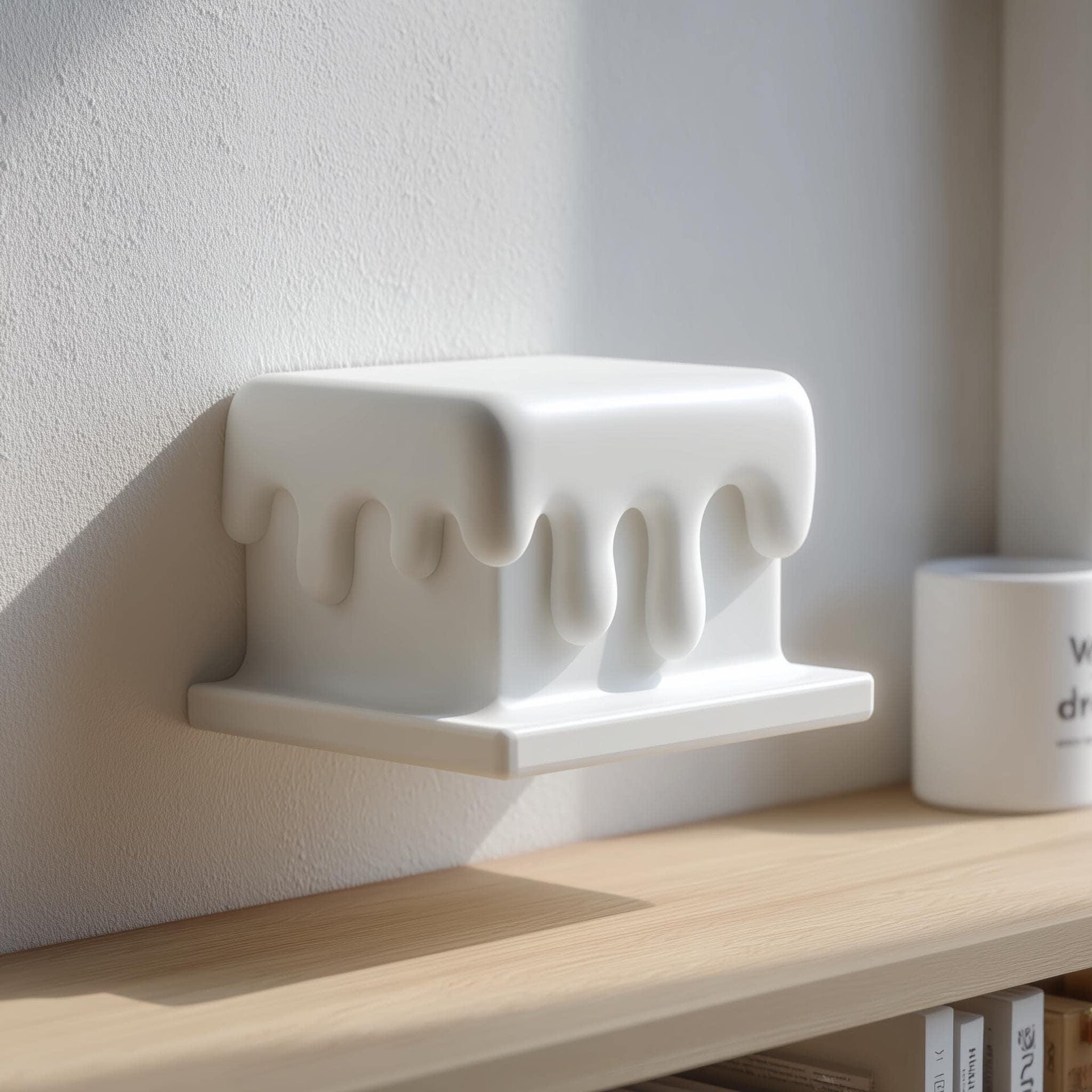 Déco Murale Imprimée en 3D Étagère Fondante | Étagère Flottante Dégoulinante pour Chambre | Entrée