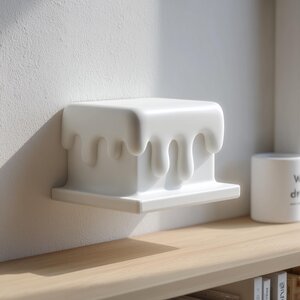 Déco Murale Imprimée en 3D Étagère Fondante | Étagère Flottante Dégoulinante pour Chambre | Entrée