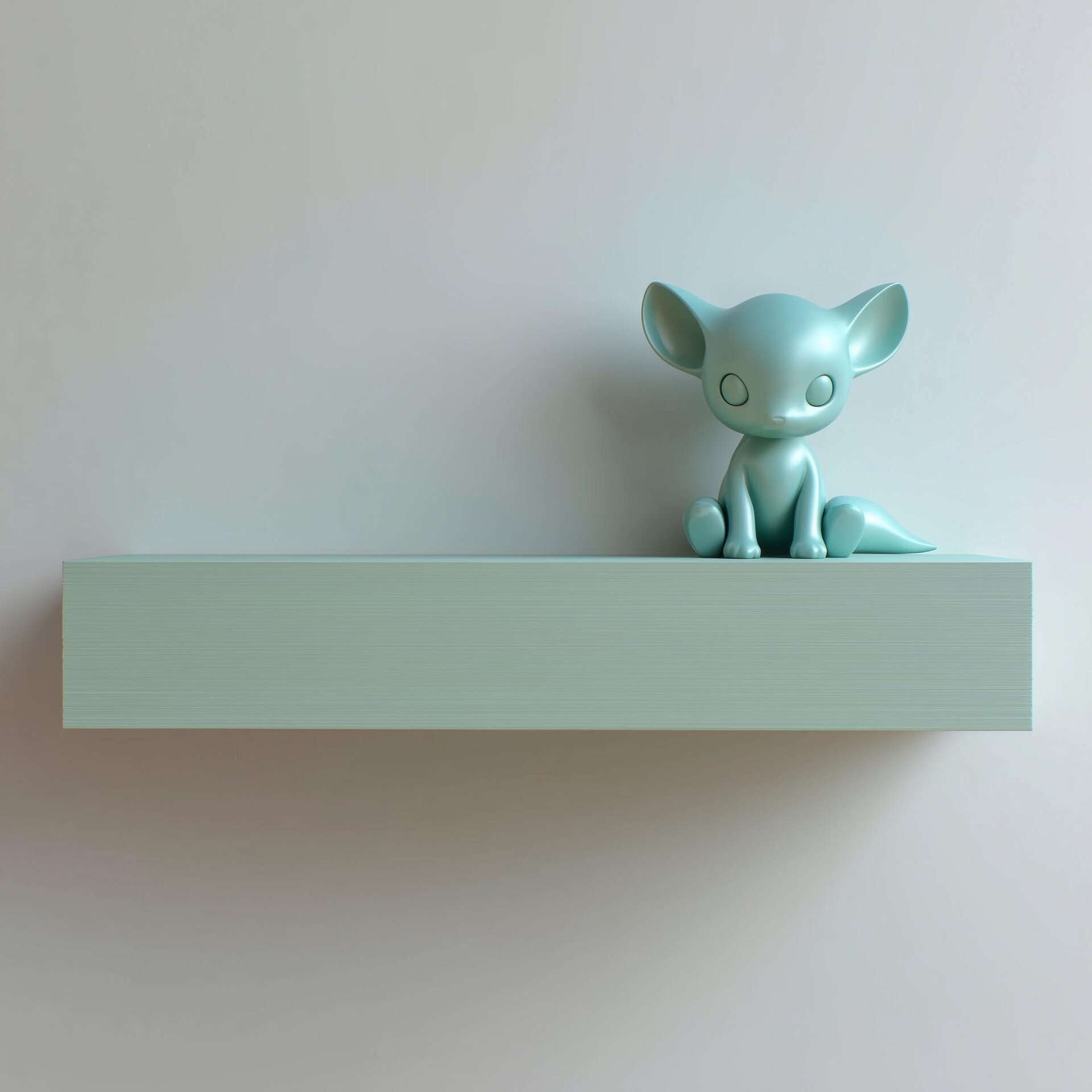 Étagère Murale Renard Fantastique Imprimée en 3D | Rebord d'Exposition Flottant Minimaliste avec Compagnon Créature Mignonne | Accent Déco Moderne pour Chambre d'Enfant et Espace Gaming Cosy
