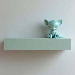 Étagère Murale Renard Fantastique Imprimée en 3D | Rebord d'Exposition Flottant Minimaliste avec Compagnon Créature Mignonne | Accent Déco Moderne pour Chambre d'Enfant et Espace Gaming Cosy