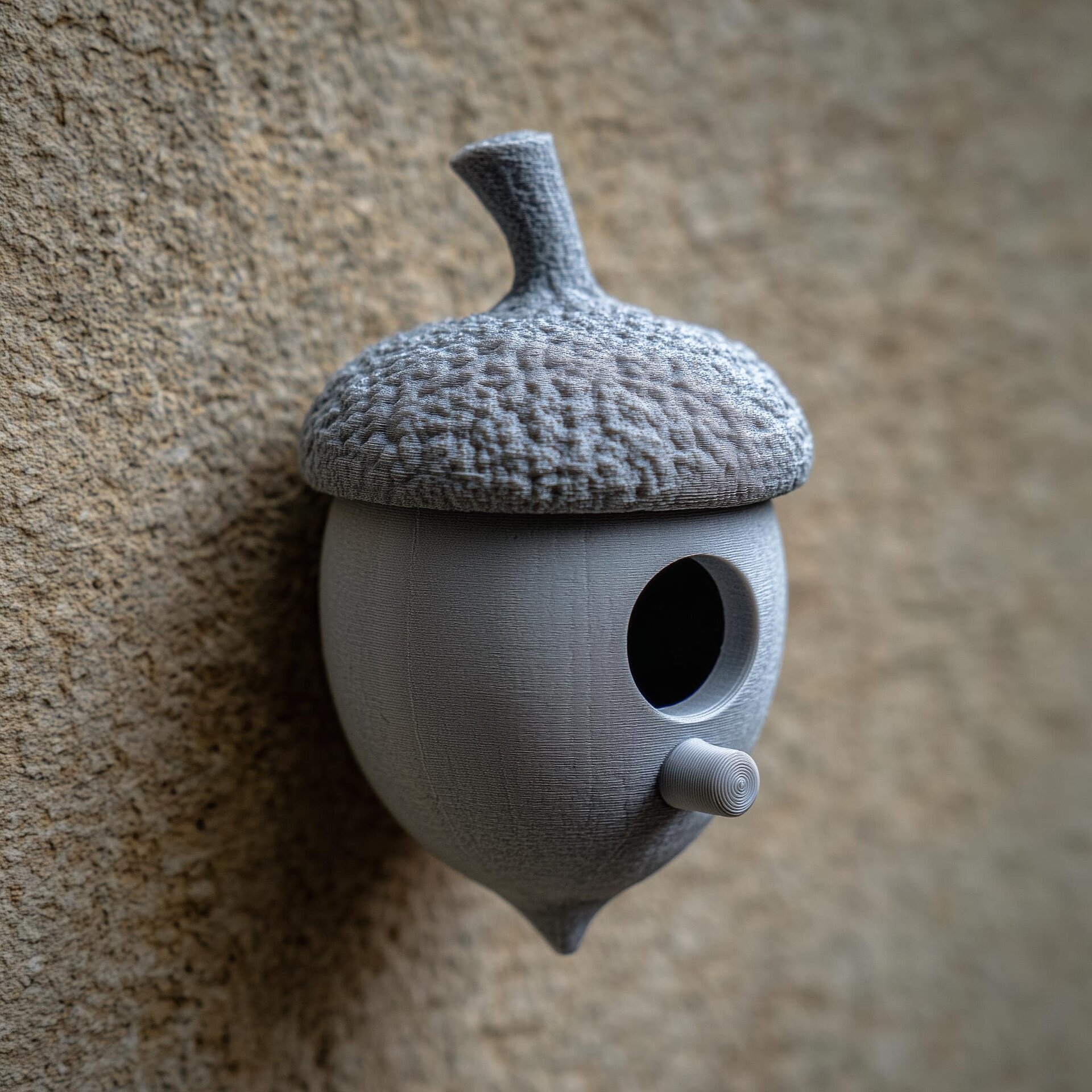 Décor Mural Nichoir Gland Imprimé en 3D au Toit Amovible | Sculpture Nichoir Cottage Fantaisiste pour Balcon, Jardin ou Entrée