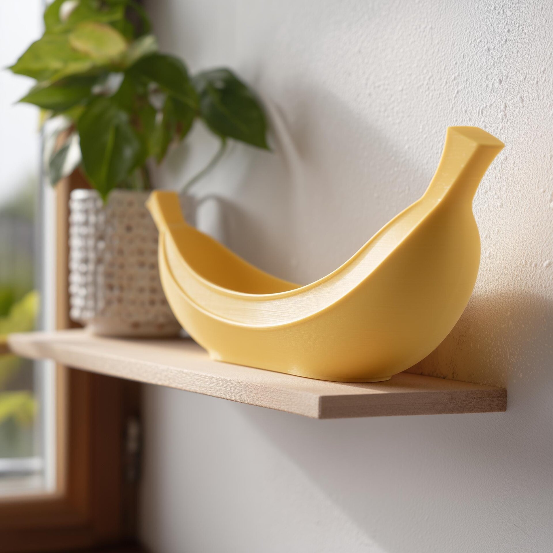 Bol Banane Imprimé en 3D | Coupelle à Bonbons et Vide-Poches Jaune Moderne pour Étagère de Cuisine, Console d’Entrée ou Décoration Ludique