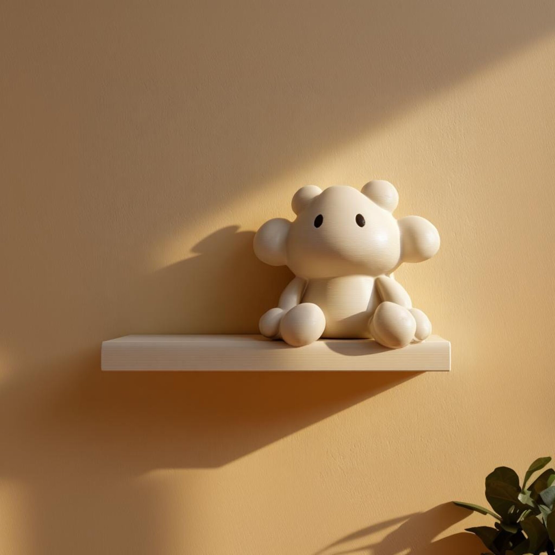Étagère murale imprimée en 3D créature mignonne | Ledge flottant personnage blob kawaii | Étagère minimaliste pour chambre d'enfant, nurserie et salle de jeux
