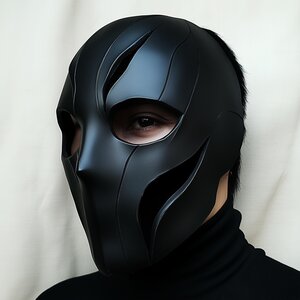 Masque tactique noir | Masque intégral imprimé en 3D pour homme | Accessoire de costume cyberpunk