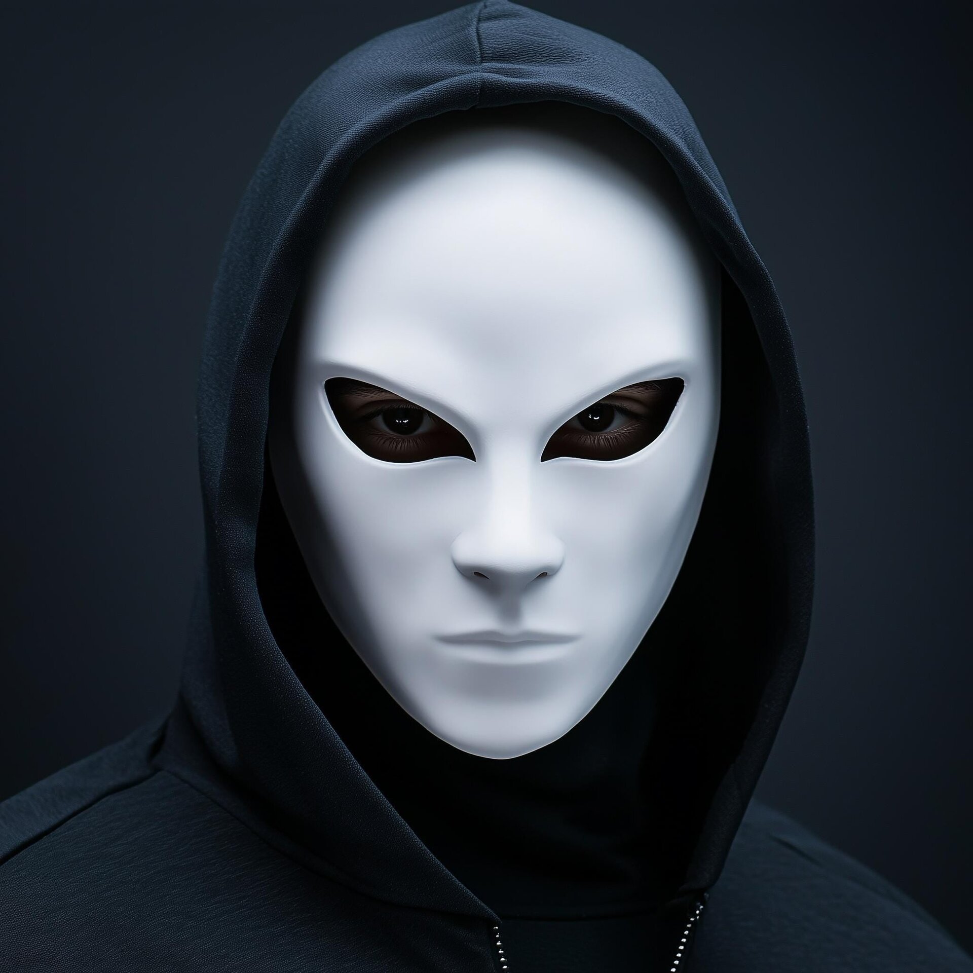 Masque Cosplay Anonyme | Masque de Méchant Sci-Fi Assassin Furtif | Masque de Costume d'Halloween Horreur Gothique, Masque Fantôme Sans Visage Imprimé en 3D