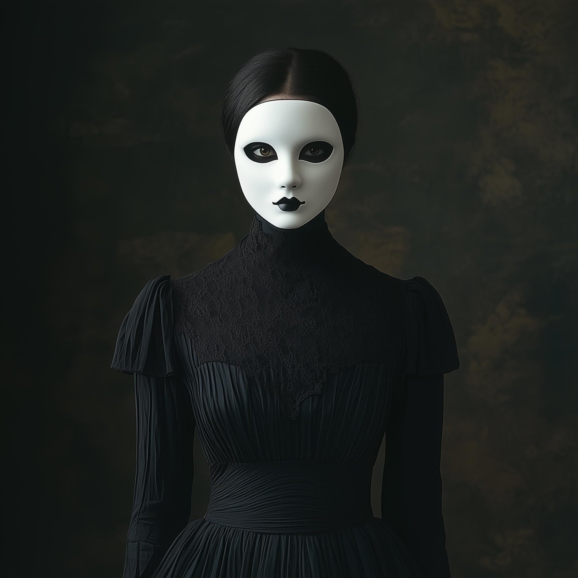 Masque Fantôme | Masque Facial Envoûtant Imprimé en 3D | Masque d'Horreur Victorien Gothique de Bal Masqué