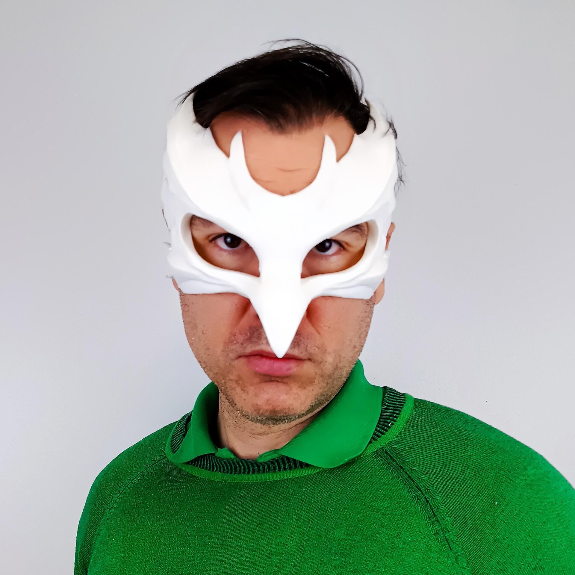Masque d'Oiseau Imprimé en 3D | Masque Élégant de Médecin de la Peste pour Bal Masqué Fantasy | Masque de Corbeau Mystique