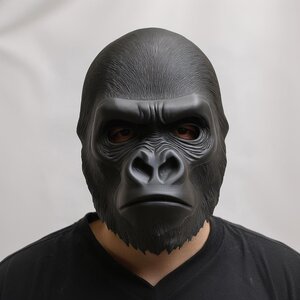 Masque de gorille | Masque imprimé en 3D pour costume et cosplay | Masque animal réaliste