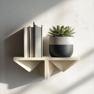 Étagère pour livres imprimée en 3D | Étagère murale géométrique décorative | Étagère flottante moderne pour plantes