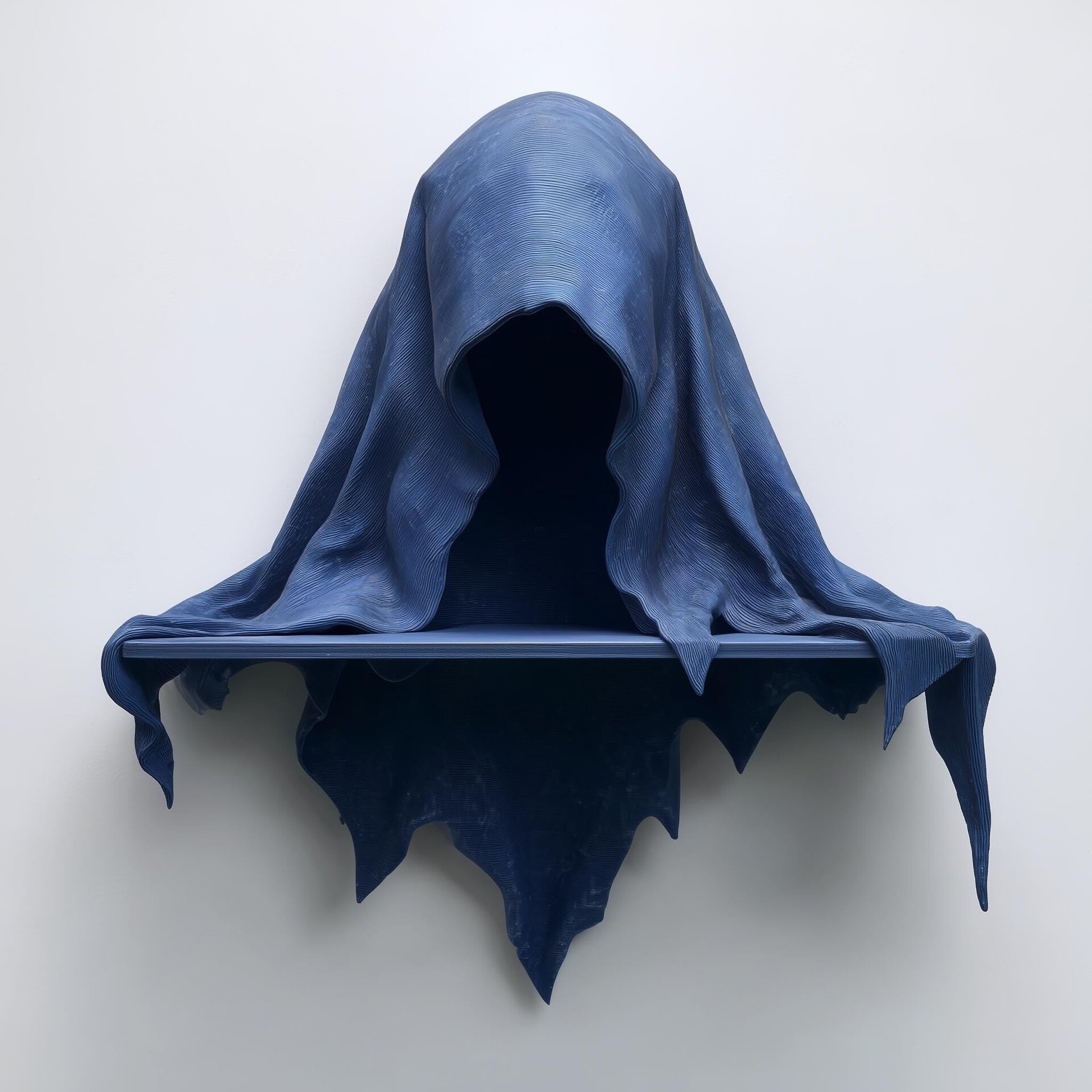 Étagère Murale Spectre Encapé Imprimée en 3D | Rebord Flottant Gothique Fantasy à Silhouette Encapuchonnée | Accent Déco Horrifique pour Livres, Bougies et Cristaux
