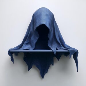 Étagère Murale Spectre Encapé Imprimée en 3D | Rebord Flottant Gothique Fantasy à Silhouette Encapuchonnée | Accent Déco Horrifique pour Livres, Bougies et Cristaux