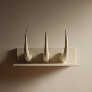 Décoration Murale Étagère à Cornes Imprimée en 3D | Étagère Flottante Fantastique à Pointes Cornues | Accent Gothique Moderne pour Entrée, Couloir et Salon