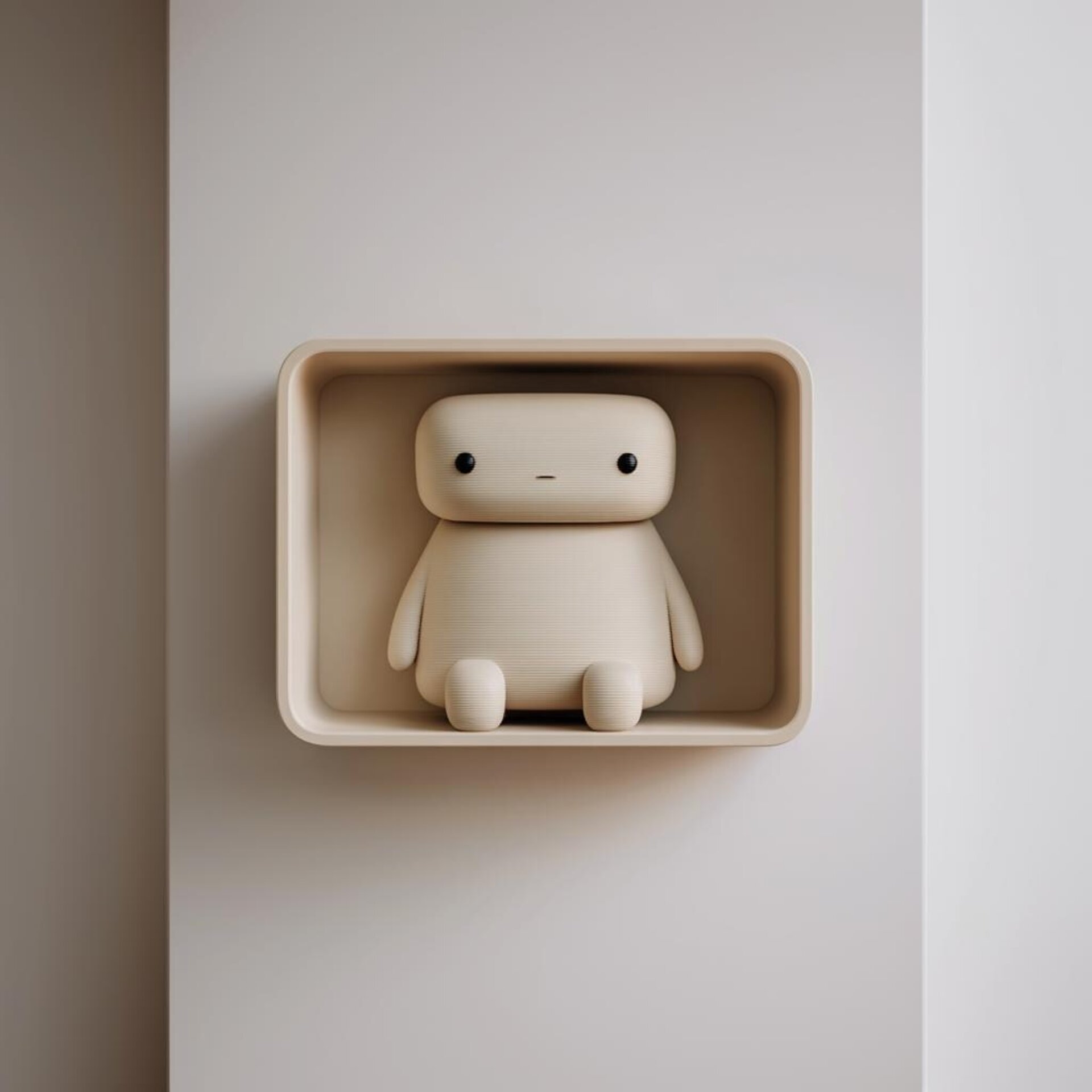 Étagère Murale Alcôve Imprimée en 3D avec Personnage Mignon | Présentoir Flottant Minimaliste | Accent Décoratif Mural Moderne pour Chambre, Nursery, Bureau à Domicile
