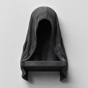 Étagère Murale Faucheuse Imprimée en 3D | Rebord Déco Gothique à Silhouette Encapée | Niche Flottante Horreur Fantasy pour Livres, Crânes, Bougies et Accessoires