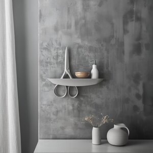 Étagère Murale Ciseaux Imprimée en 3D | Design d'Étagère Flottante Artistique Moderne | Décoration Fonctionnelle Unique pour la Maison