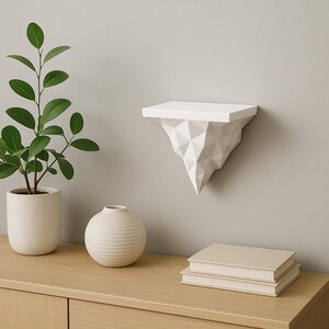 Étagère Murale Géométrique Imprimée en 3D | Étagère Iceberg Flottante Moderne | Décoration Sculpturale Minimaliste