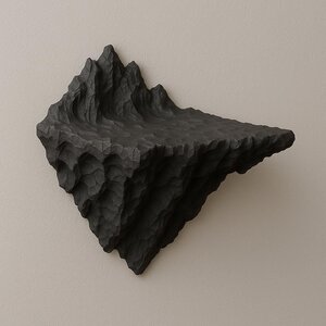 Étagère Murale Montagne | Étagère Flottante Imprimée en 3D | Décoration Roche Volcanique