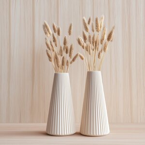 Lot de 2 Vases Origami Imprimés en 3D | Vase Moderne et Minimaliste | Idée Cadeau pour la Fête des Mères
