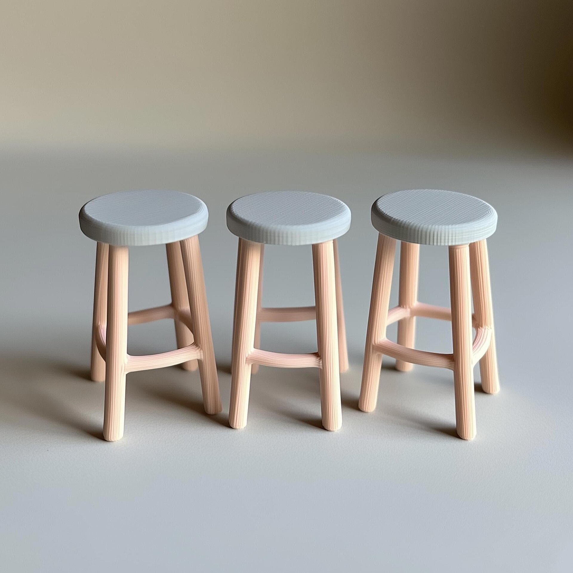 Tabouret de Bar pour Maison de Poupée Échelle 1:12 Chaise Miniature | Meuble de Maison de Poupée Imprimé en 3D Décoration Maison de Poupée | Petit Tabouret de Bar Meuble Miniature de Collection