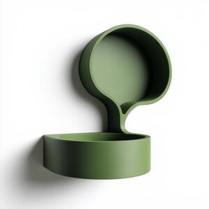 Étagère Murale Bulle Organique | Console Flottante Minimaliste Imprimée en 3D avec Plaque Arrière Ronde | Décoration Murale Sculpturale Moderne pour Clés et Plantes