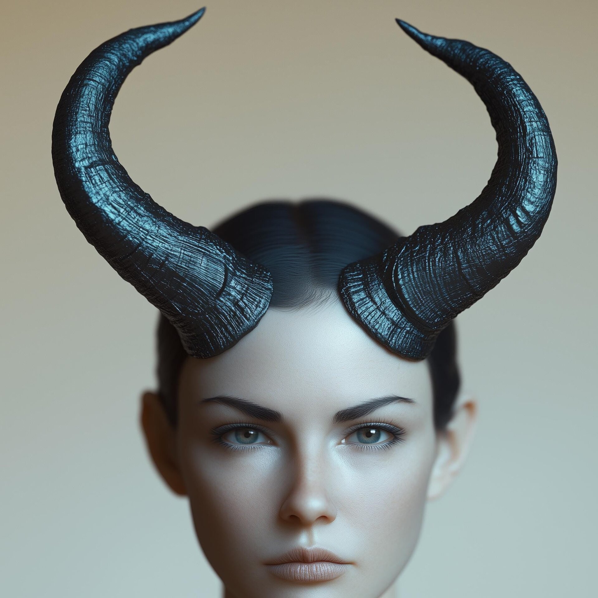 Coiffe à Cornes Incurvées | Cornes de Démon Imprimées en 3D | Cornes de Cosplay Fantastique