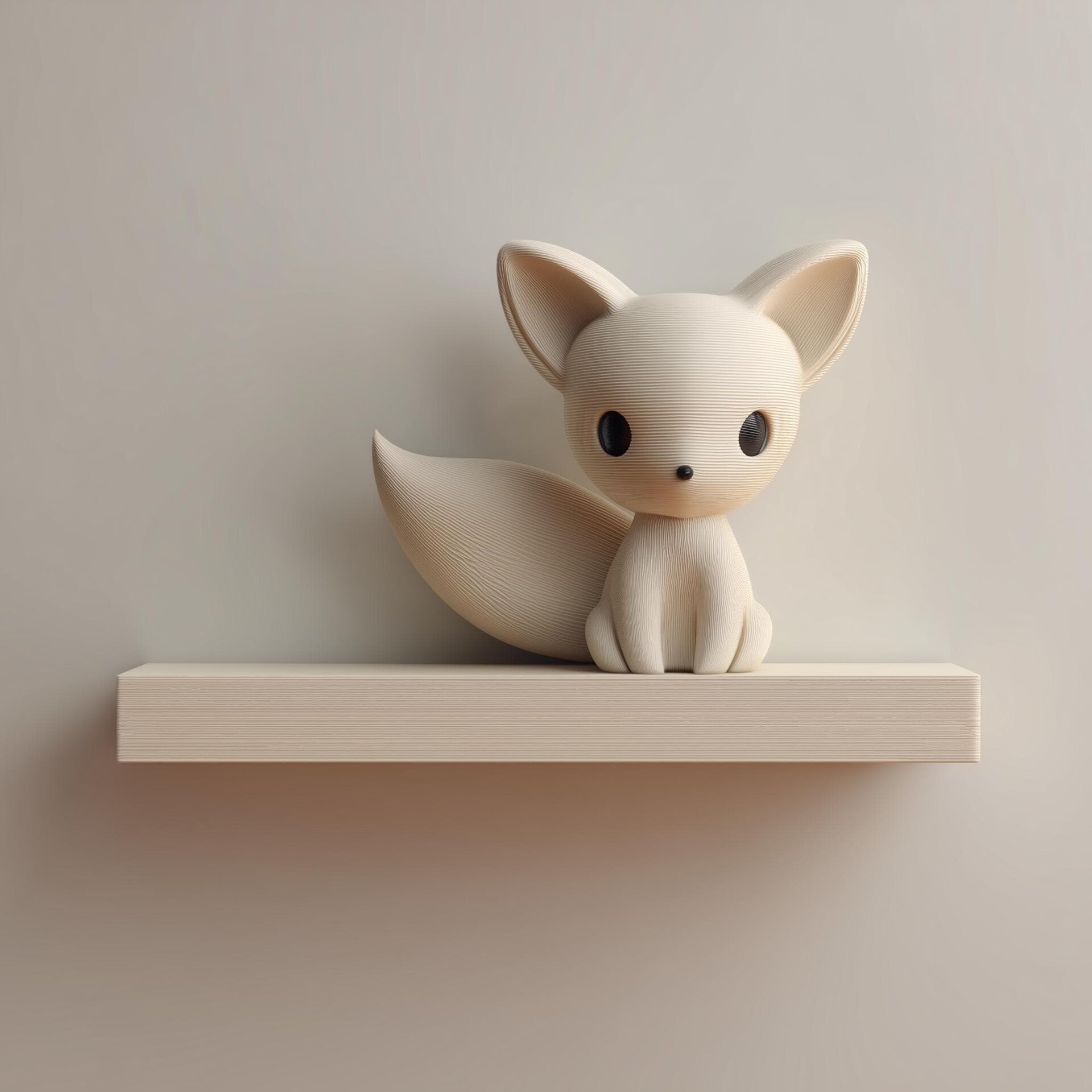 Étagère Murale Renard Imprimée en 3D | Rebord Flottant au Design Personnage Minimaliste | Accent Déco Mignon et Moderne pour Chambres d'Enfants et Intérieurs Cosy