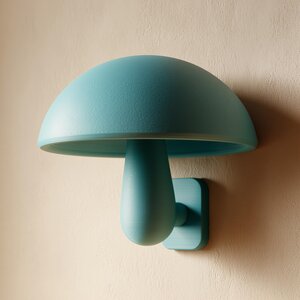 Décoration murale champignon imprimée en 3D | Accent sculptural organique et mignon au chapeau arrondi | Décoration fantaisiste pour chambre d'enfant, chambre ou intérieur moderne