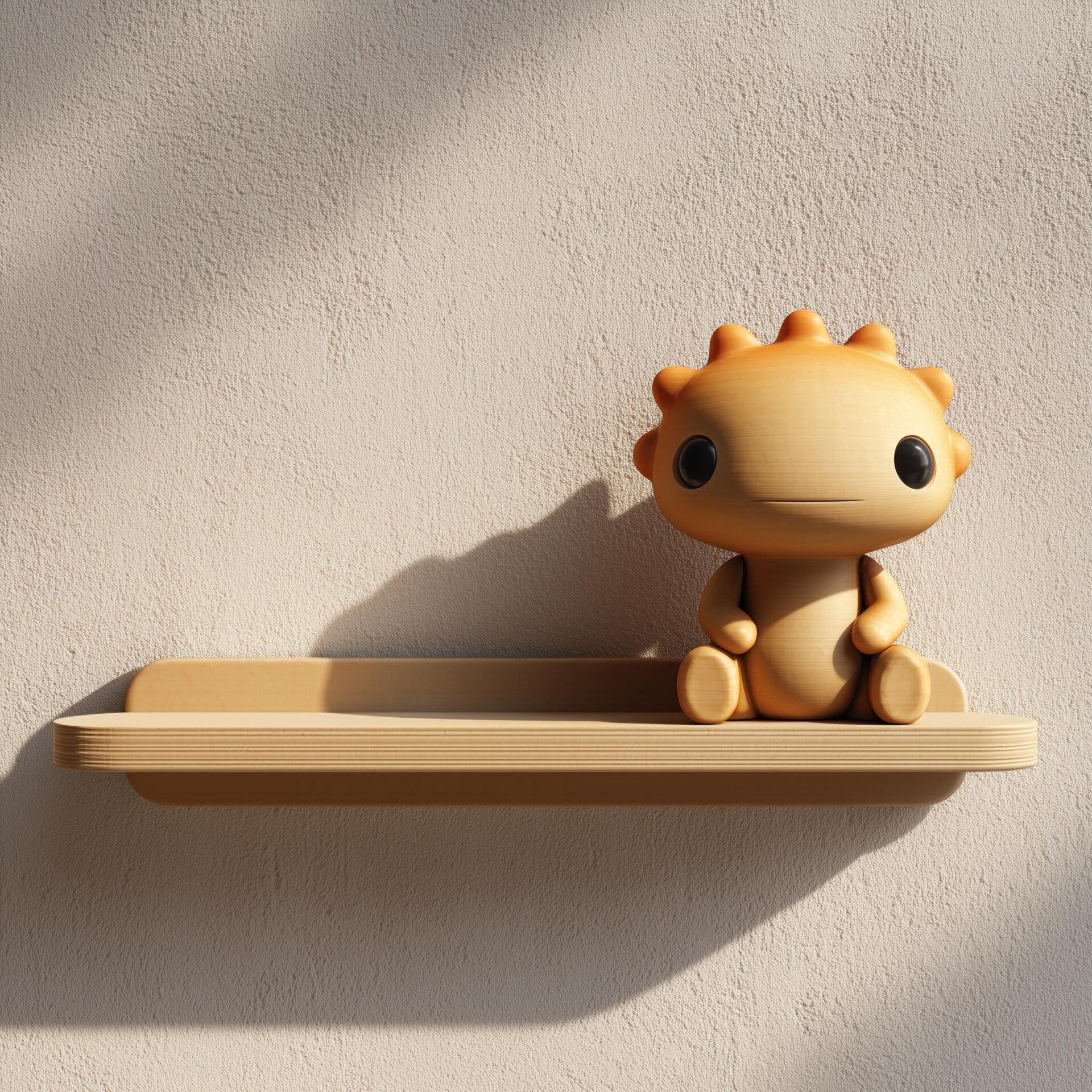 Étagère Murale Imprimée en 3D Petit Soleil | Présentoir Étagère Flottante au Design Minimaliste | Accent Déco Murale Moderne et Mignon pour Chambres d'Enfants et Intérieurs Cosy
