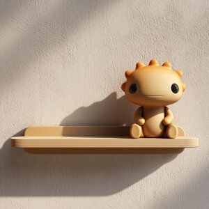 Étagère Murale Imprimée en 3D Petit Soleil | Présentoir Étagère Flottante au Design Minimaliste | Accent Déco Murale Moderne et Mignon pour Chambres d'Enfants et Intérieurs Cosy