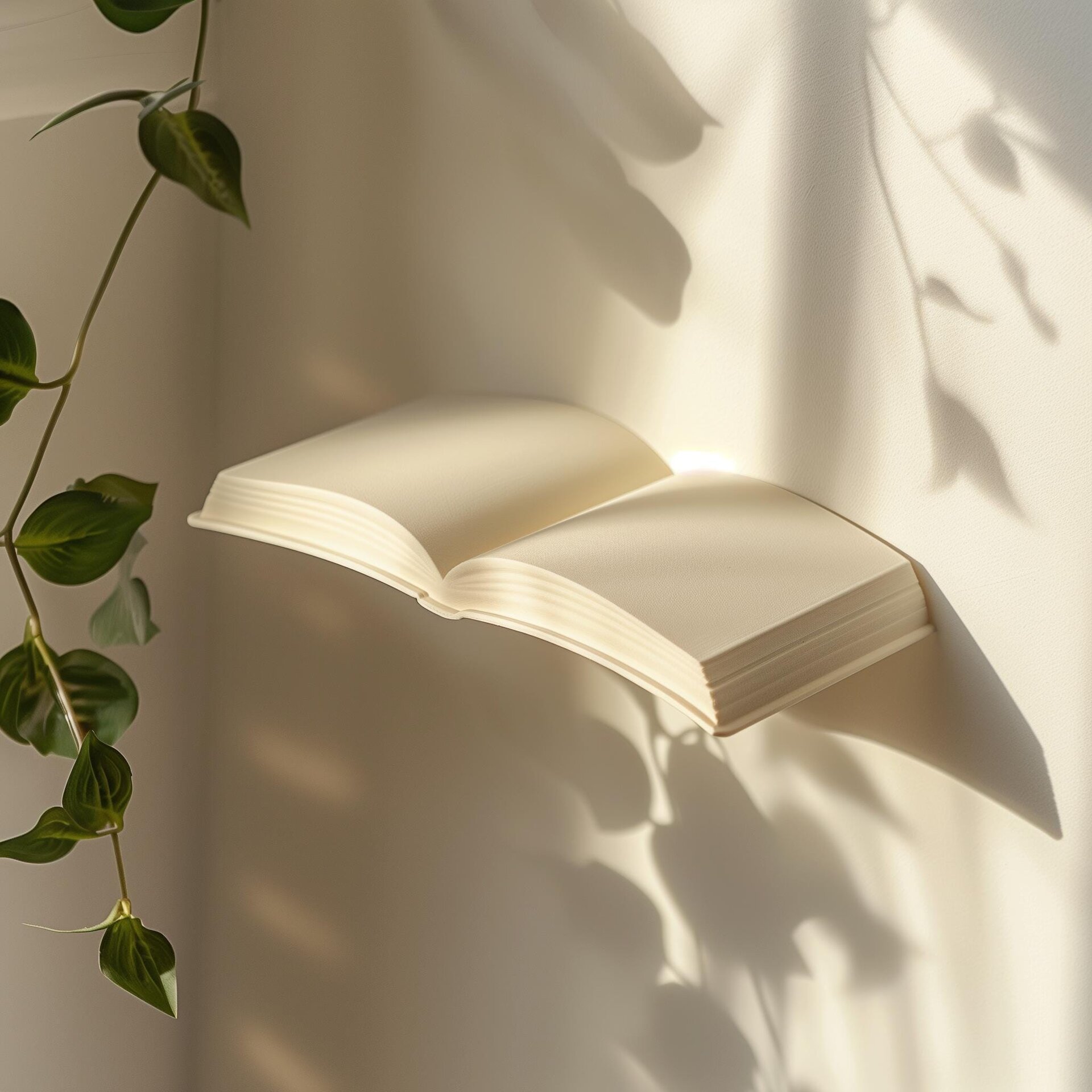 Étagère Murale Imprimée en 3D Livre | Design d'Étagère Flottante Moderne | Déco Intérieure Unique d'Inspiration Littéraire