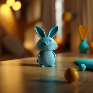 Urne Funéraire Lapin avec Couvercle | Contenant Souvenir Imprimé en 3D pour Cendres d'Animaux, Décoration d'Étagère en Hommage aux Lapins, Cadeau et Accent Déco