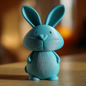 Urne Funéraire Lapin avec Couvercle | Contenant Souvenir Imprimé en 3D pour Cendres d'Animaux, Décoration d'Étagère en Hommage aux Lapins, Cadeau et Accent Déco
