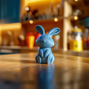 Urne Funéraire Lapin avec Couvercle | Contenant Souvenir Imprimé en 3D pour Cendres d'Animaux, Décoration d'Étagère en Hommage aux Lapins, Cadeau et Accent Déco