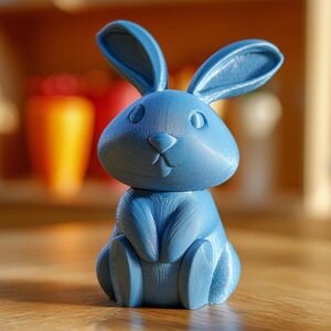 Urne Funéraire Lapin avec Couvercle | Contenant Souvenir Imprimé en 3D pour Cendres d'Animaux, Décoration d'Étagère en Hommage aux Lapins, Cadeau et Accent Déco