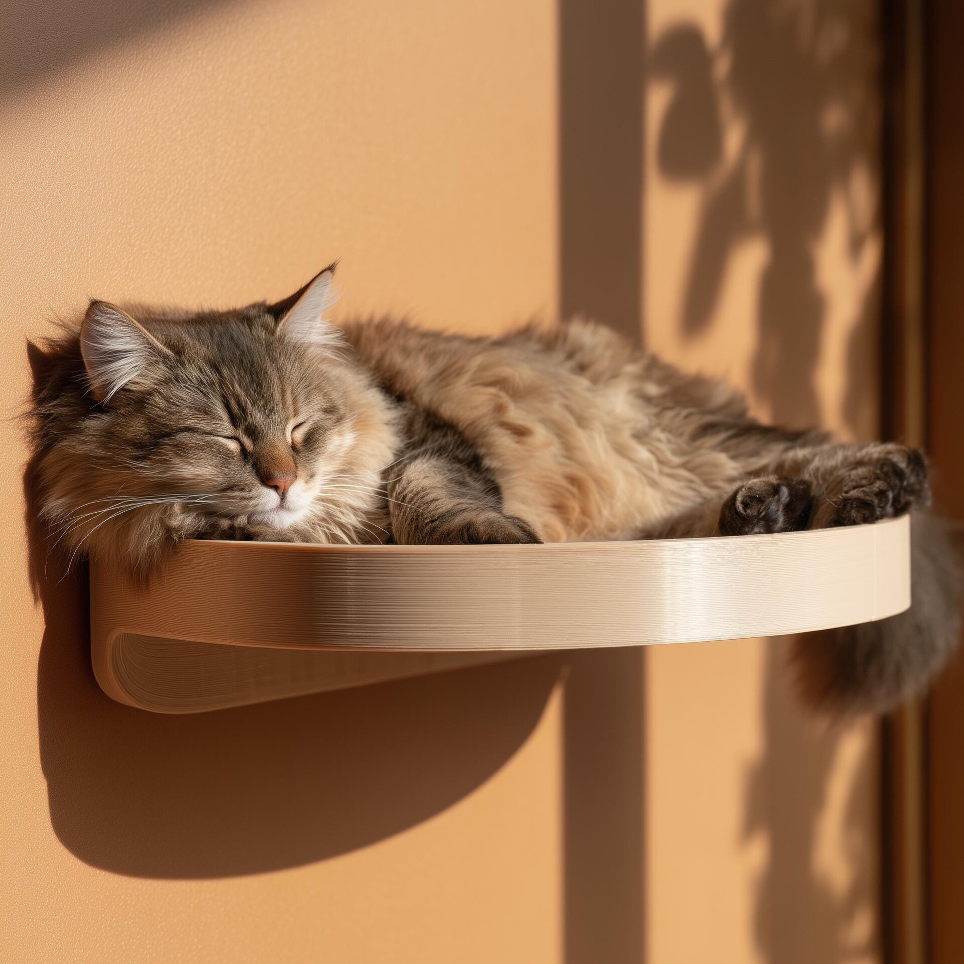 Lit-Étagère Mural pour Chat | Perchoir Flottant pour Chat Imprimé en 3D | Mobilier Mural Minimaliste et Moderne pour Chats et Petits Animaux