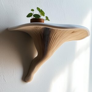 Étagère Champignon Imprimée en 3D | Étagère Murale Flottante Moderne Galérine Marginée