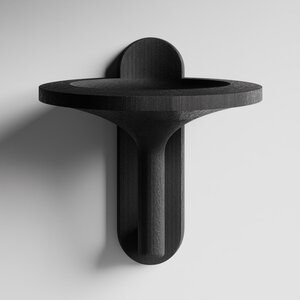 Étagère Murale Coupe Moderne | Plateau Vide-Poches Flottant Minimaliste Imprimé en 3D | Décoration Murale Sculpturale pour Clés d'Entrée, Bijoux, Cristaux, Plantes Aériennes