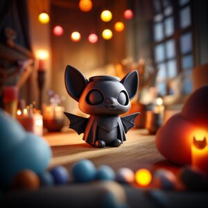 Urne Commémorative Chauve-Souris avec Couvercle | Boîte Souvenir Imprimée en 3D pour Cendres d'Animal | Décoration Gothique d'Étagère et Hommage d'Halloween