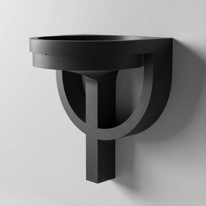 Étagère Murale Bol Moderne | Plateau Vide-Poches Flottant Imprimé en 3D avec Support en Anneau Géométrique | Décoration Murale Sculpturale pour Clés, Plantes et Cristaux