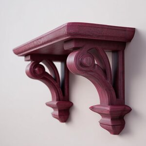 Étagère Murale Corbeau Gothique Imprimée en 3D | Console Flottante Fantastique et Sombre | Décoration Architecturale Ornementale pour Intérieurs Gothiques et Murs d'Exception